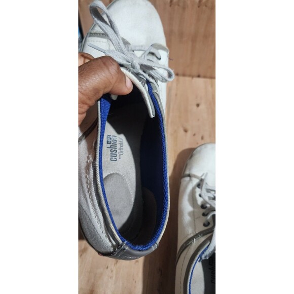 Clarks Mens Size 10.5 M 26115998 White Lace Up Canvas Boat Shoes - Picture 10 of 11